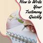 How To Write Your Testimony Worksheet