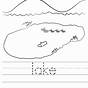 Kindergarten Lake Ainimals Lesson Worksheet