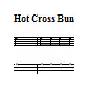 Hot Cross Buns Guitar Finger Chart