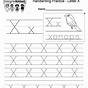 X Tracing Worksheet