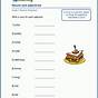 Adjectives And Nouns Worksheet