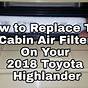 Toyota Highlander 2018 Air Filter Change