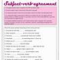 Grade 7 Subject Verb Agreement Worksheets Pdf