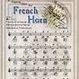 French Horn Scale Finger Chart