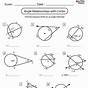 Angles In A Circle Worksheet