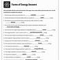 Forms Of Energy Worksheet Answer Key
