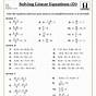 Linear Equations Algebra 2 Worksheets