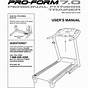 Proform Pro 2000 Treadmill Manual