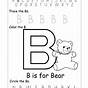 Letter B Worksheets For Toddlers