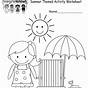Pre K Kindergarten Summer Worksheet