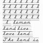 Dnealian Cursive Worksheet