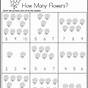 Flower Counting Worksheets