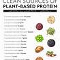 Vegan Sources Of Protein Chart
