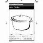 Hamilton Beach Crock Pot Manual