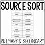 Primary Secondary Source Worksheet