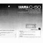 Yamaha C 50 Owner's Manual