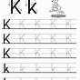 Writing Letters K Through O Worksheet