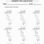 Division By 4 Worksheet
