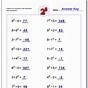 Exponents And Exponential Functions Worksheets