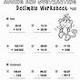 Subtraction Of Decimals Worksheets Grade 6