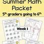 Fifth Grade Summer Worksheet