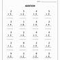 Math Addition Sheets For Kindergarten