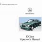 Mercedes E Class User Manual