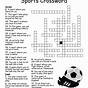 Free Kids Crossword Puzzles Printable Sports