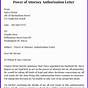 Sample Power Of Attorney Letter For Property