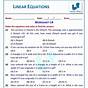 Linear Equation Practice Problems Worksheet