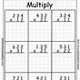 Multiplying 2 Digit By 1 Digit Worksheet