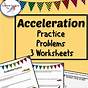 Constant Acceleration Worksheet Answers