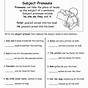 Subject Pronoun Worksheets For Grade 3