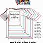 T-shirt Design Size Chart