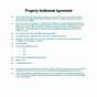 Divorce Property Settlement Worksheet