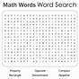 Math Word Search Printable