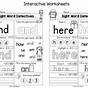 Sight Word Worksheets Kindergarten