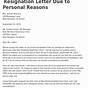 Sample Resignation Letter With Reason For Leaving