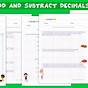 Subtraction Of Decimals Worksheets Grade 4