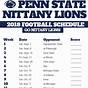 Penn State Football Schedule Printable 2021