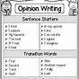 First Grade Opinion Writing Prompts