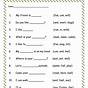 Fill In The Blanks Worksheets For Grade 2