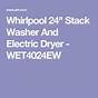 Whirlpool Wet4024ew Installation Guide