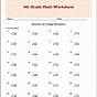 Fourth Grade Division Worksheets Printable