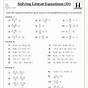 Linear Equations Worksheet Year 9