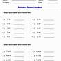 Dividing Decimals 5th Grade Worksheet