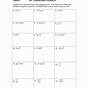 Exponent Rules Worksheet