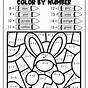 Easter Color By Number Worksheet