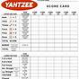 Yahtzee Printable Score Sheets