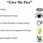 Give Me Five Anchor Chart